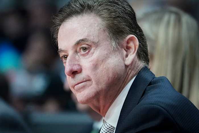 Rick Pitino watches Iona from the sidelines during the NCAA tournament.